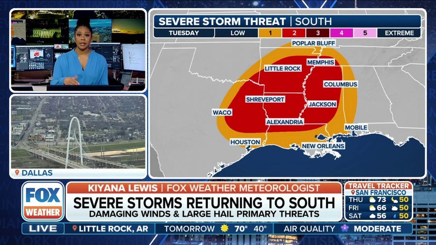 Rounds of severe weather loom for the South next week