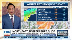 Winter returns to the Northeast on Sunday after brief taste of spring