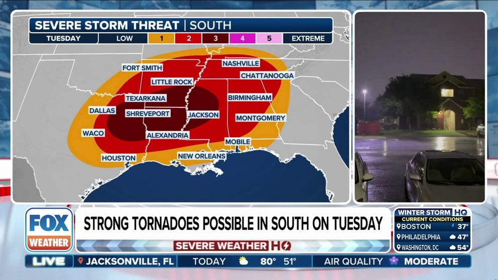 Strong tornadoes possible in South next week as severe weather threat ...