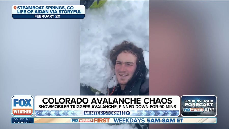 Snowmobiler details scary moment he was caught in avalanche in Colorado