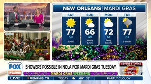 Stormy weather threatens Louisiana as Mardi Gras festivities peak Tuesday