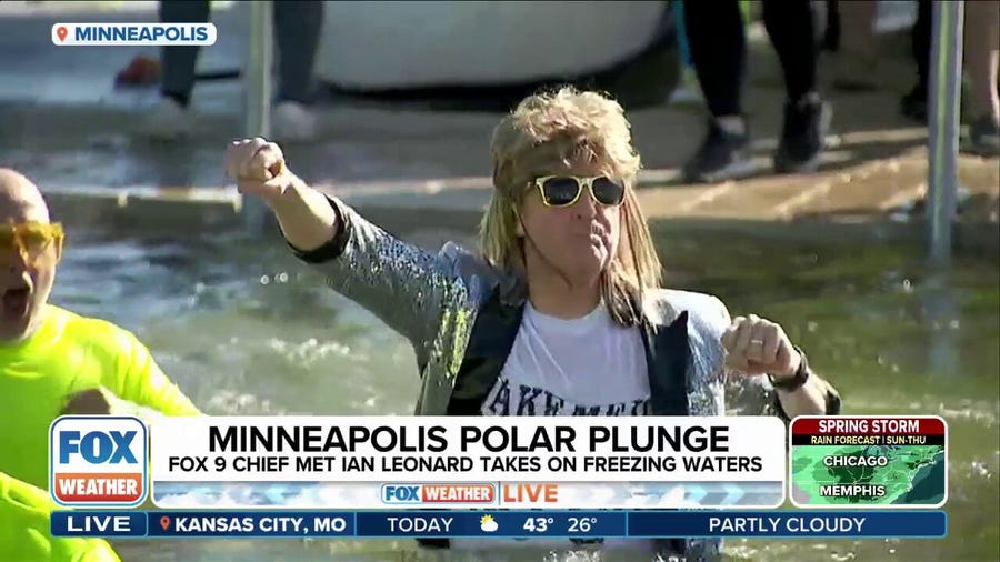 FOX 9's Ian Leonard joins 19th Polar Plunge in Minneapolis