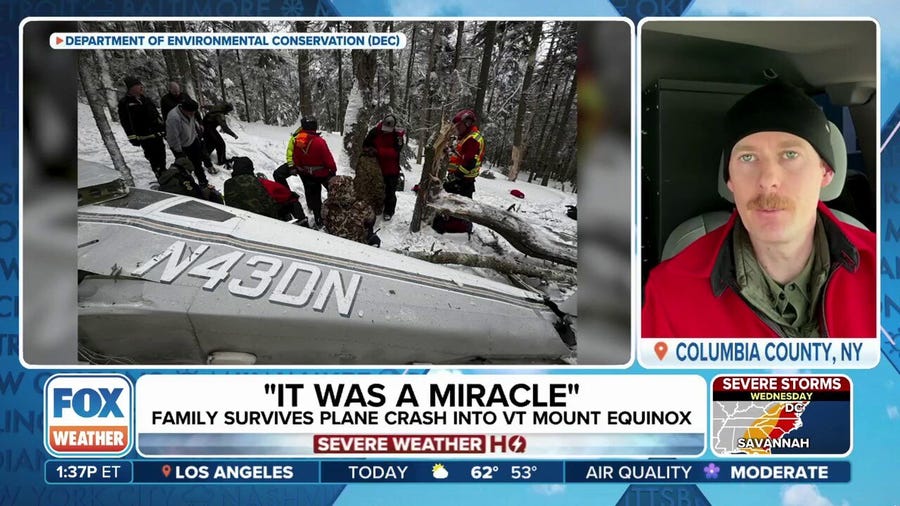 'It was a mircale': Family survives plane crash into Vermont's Mount Equinox