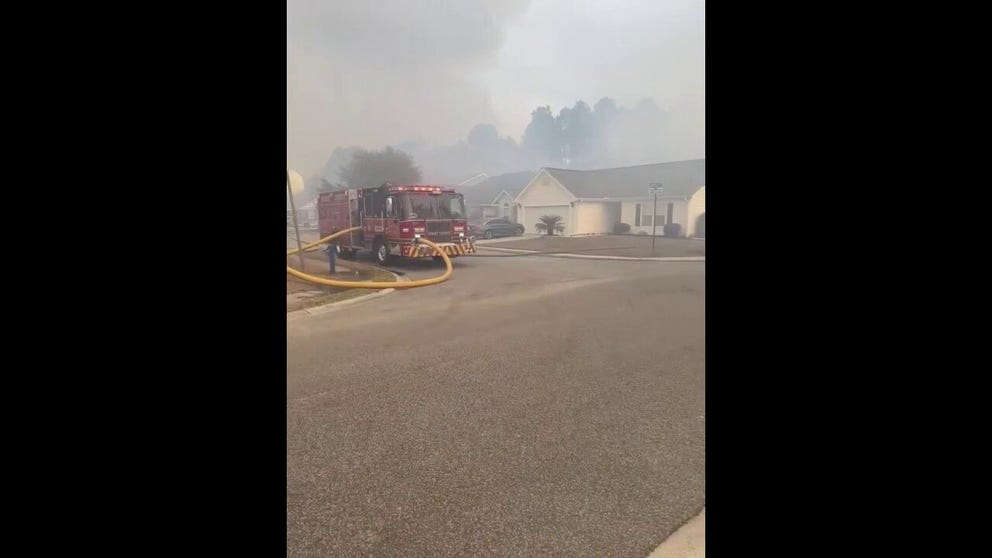 Two wildfires are raging in Horry County, putting several structures at risk and prompting evacuations. No one has been injured and no structures have been burned in the fires, officials said. 