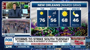 Storms threaten New Orleans Mardi Gras parades on Tuesday