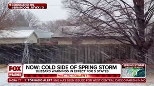 Spring storm whipping up blizzard conditions in western Kansas