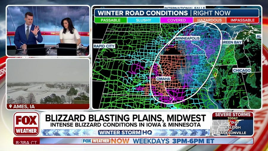 Blizzard blasting Plains, Midwest as storm continues to strengthen