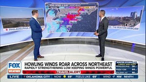 Howling winds roar across the Northeast