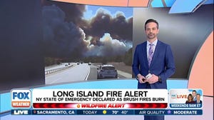 Large brush fires continue to burn on Long Island