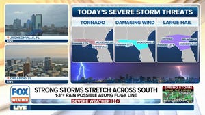 Severe weather threat shifts to Florida, Georgia on Sunday