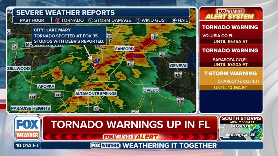 Tornado rips across I-4 north of Orlando 