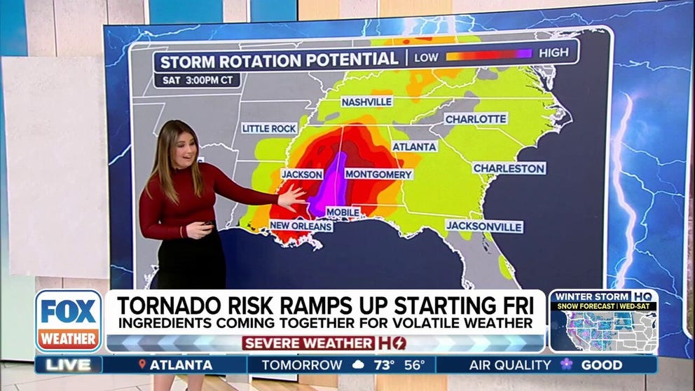Thunderstorms started to erupt on Wednesday for what was expected to be a multi-day event of severe thunderstorms from the Southern Plains through the mid-Atlantic and Northeast.