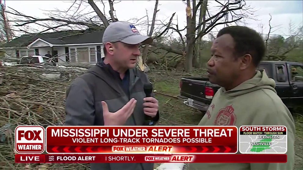 FOX Weather Correspondent Robert Ray spoke with several family members who survived a tornado strike in Elliott, Mississippi, on Friday night but are left with extensive damage to their property. 