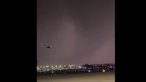 VIDEO: Plane takes off as tornado spins near airport