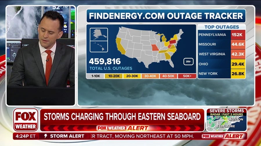 Storms slam Northeast with hurricane-force wind gusts knocking out power