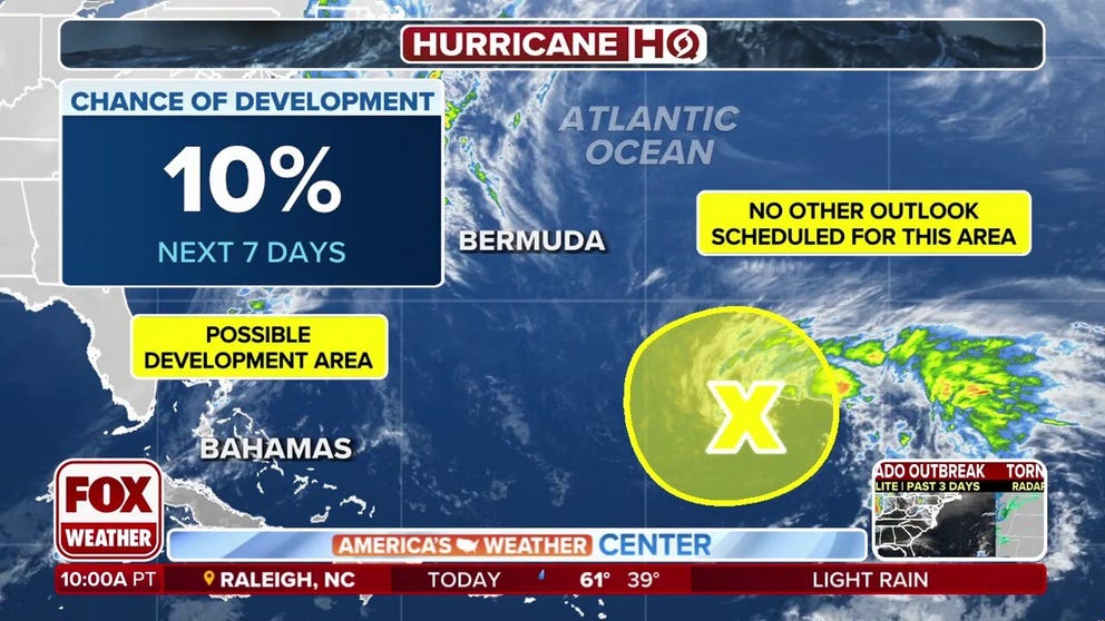 The National Hurricane Center is watching an area for development in the Atlantic, making it the first of 2025.