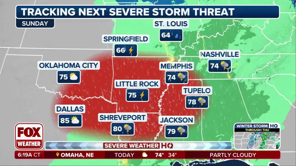 The FOX Forecast Center is monitoring the potential for additional rounds of severe weather that could impact portions of the Plains and South this weekend. FOX Weather Meteorologists Britta Merwin and Craig Herrera have the forecast.