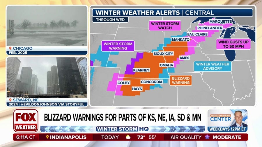 Midwest, Plains brace for possible blizzard conditions as new spring storm brews