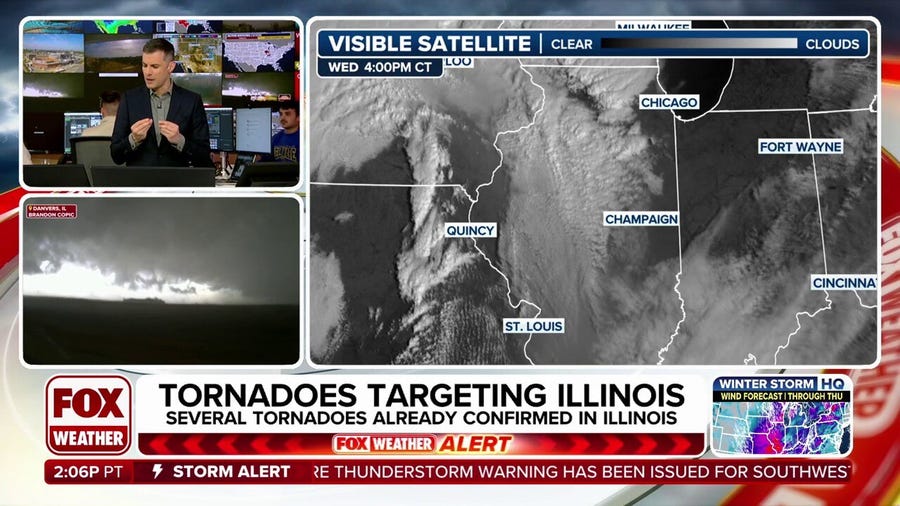 Tornadoes target Illinois as severe storms blasts across Midwest