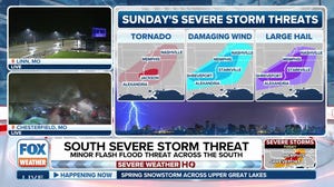 Severe weather threatens tornado-ravaged South on Sunday