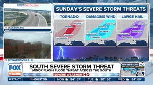 Tornado-ravaged South bracing for potential severe weather Sunday