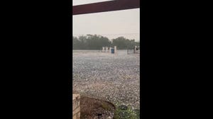 Watch: Large hail pounds Kerrville, Texas