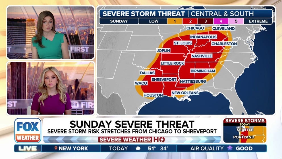 Millions from Dallas to Ohio Valley see weekend severe weather threat ...