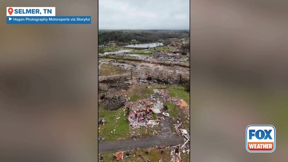 Watch: Drone footage shows extent of tornado damage in Selmer ...