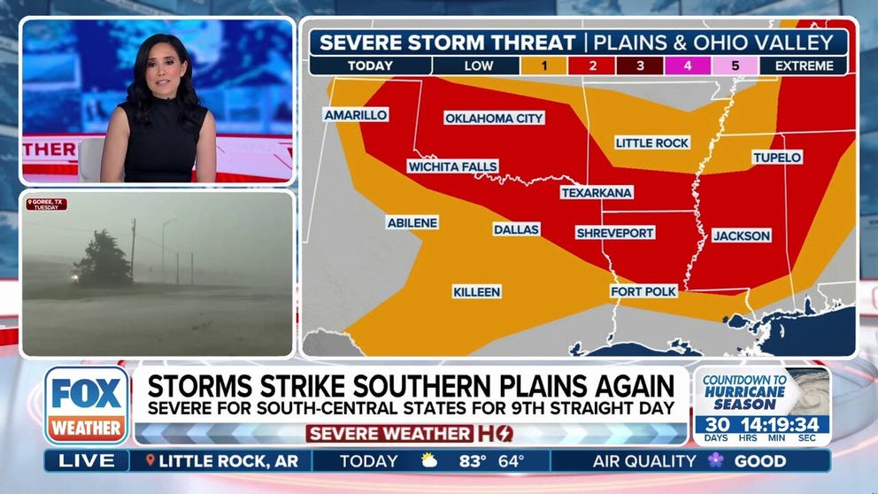 Millions of people from the Plains to the Northeast are again facing the risk of seeing severe weather on Thursday, with storms capable of producing hail, damaging wind gusts and even some tornadoes. FOX Weather Meteorologists Stephen Morgan and Marissa Torres break down the forecast on May 1, 2025.