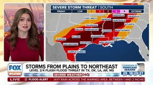 Friday severe storms possible from Texas to Northeast