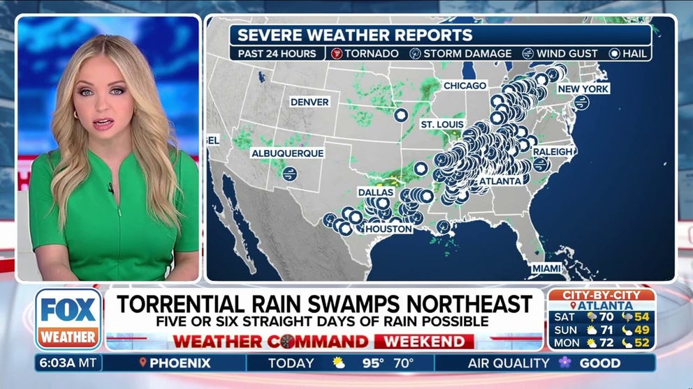 Strong to severe thunderstorms pummeled a dozen states Friday, leading to downed trees and power lines, flash flooding and even a few isolated reports of tornadoes.