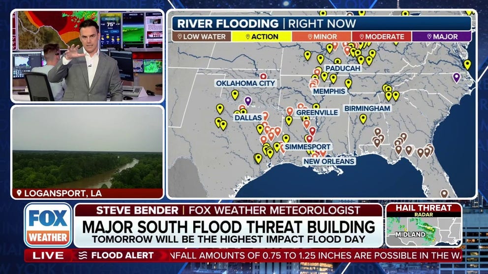 Over eight inches of rain throughout parts of the South is possible as ...