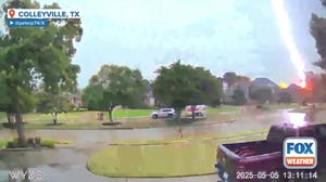 Watch: Camera captures lightning strike at Texas home