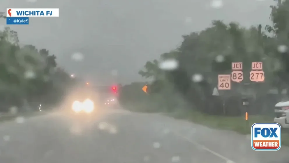 A video shared from Wichita Falls, Texas, shows flash flooding on May 6 as torrential rain and severe weather moved across the area.