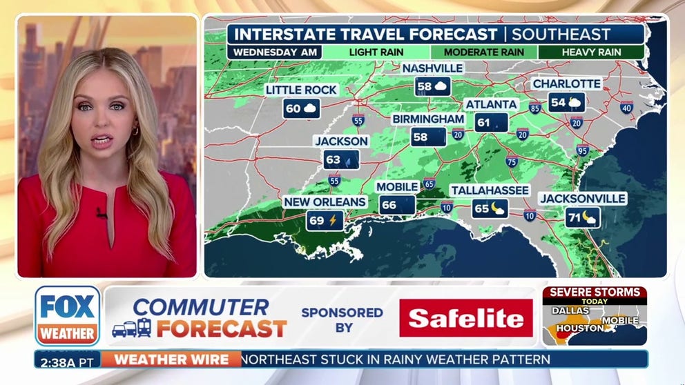 FOX Weather commuter forecast: Torrential rain falls along Gulf Coast ...