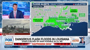 Dangerous flash flooding swamps Louisiana