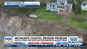 Coastal erosion threatening homes on Lake Michigan shoreline