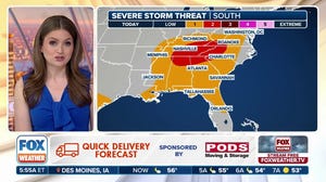 PODS quick delivery forecast: Storms threaten South with severe weather, heavy rain