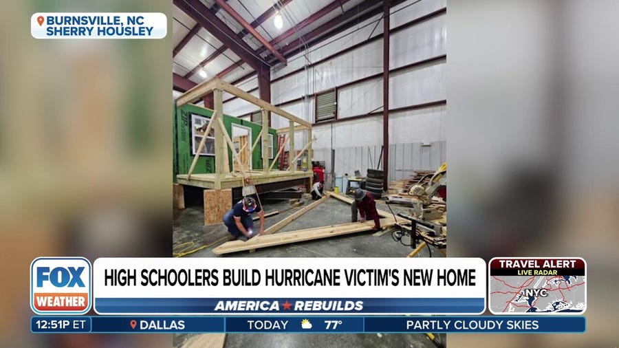 High school students building tiny home for Hurricane Helene survivor