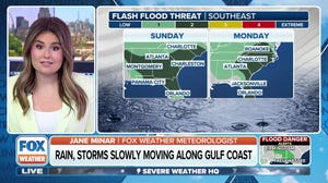 Slow-moving system soaking Southeast, mid-Atlantic