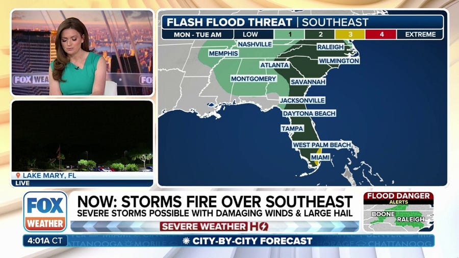 Flood risk grows as Southeast, mid-Atlantic gets slammed by heavy rain, storms