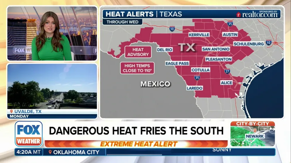 The southern tier of the U.S. is about to enter the deep fryer as temperatures are expected to soar into the triple-digits in some spots this week.