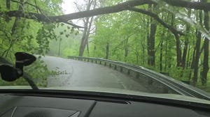 Parts of Lonaconing are under siege by severe weather, causing downed trees and flooding
