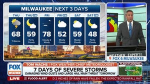 Damaging winds and hail are the main threats for severe weather in parts of the Midwest, as there is a level 3/5 severe storm threat