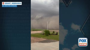 Watch: Wall of dust approaches Nebraska town as severe weather plows across region