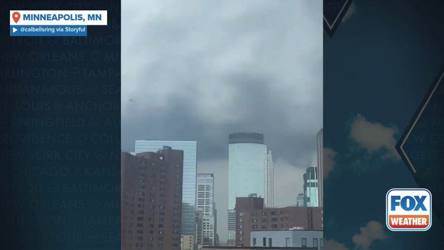 Watch: Tornado sirens wail as storms move into Minneapolis