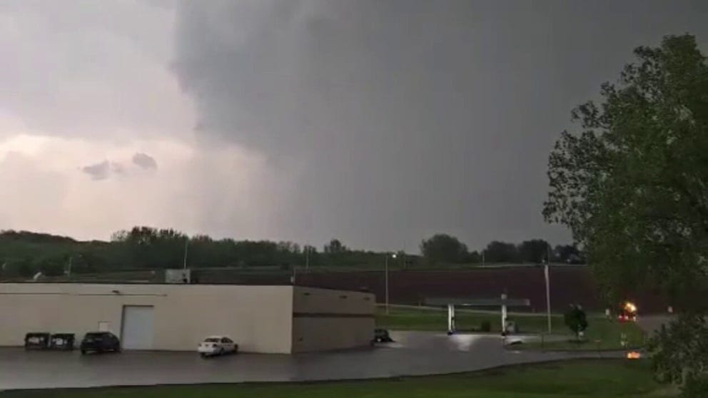 A tornado around Mayville, Wisconsin, caused significant damage on Thursday. 