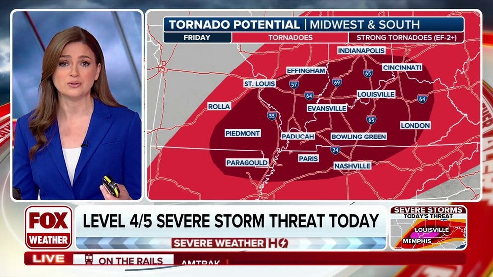 An outbreak of terrible  storms is apt  Friday day  into the evening crossed  the Ohio, Mississippi and Tennessee valleys. A Level 4 retired  of 5 terrible  tempest  menace  is successful  spot  with each  terrible  threats being likely, including beardown  tornadoes, elephantine  hail and utmost  upwind   gusts.