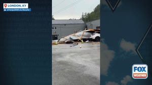 Roof damage as severe storm system hits Kentucky