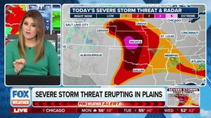 Wichita, Kansas, among Plains cities threatened by strong to intense tornadoes through Sunday night